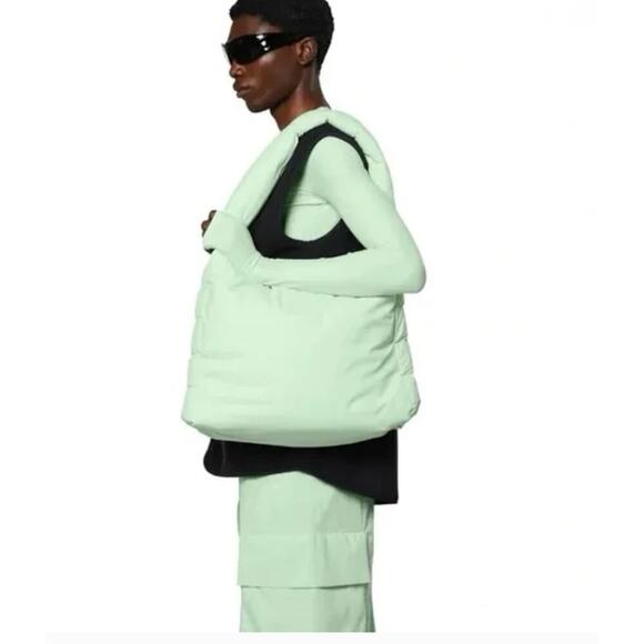 NWOT RAINS $140 Waterproof Loop Shopper Mini in Mineral Blue/Green - Picture 3 of 7